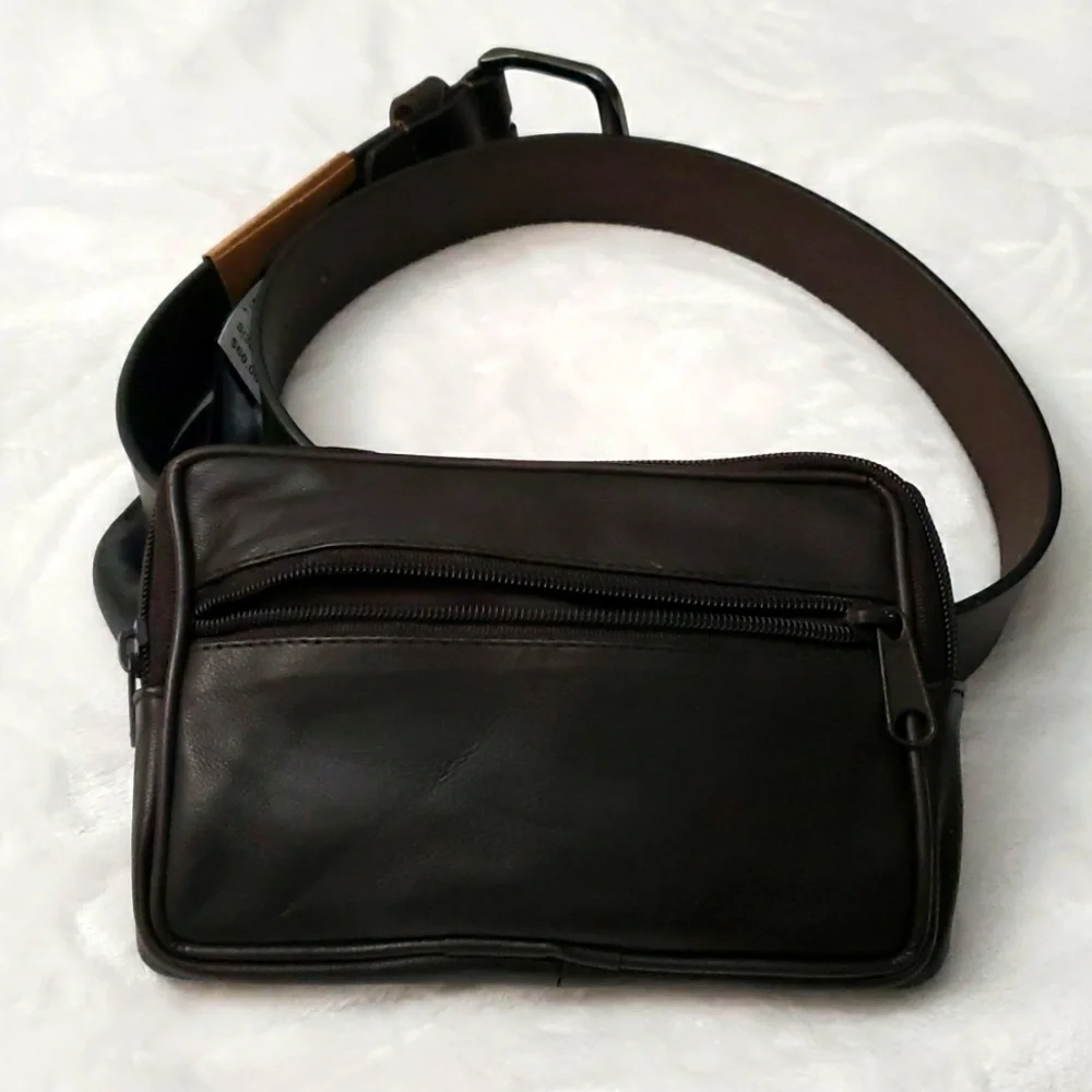 Genuine‎ leather Belt/Fanny Pack (size S/M) 38ins